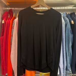 Athleta Size XS Black Super Soft Crew Neck Sweatshirt